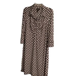 WOT Laundry By Shelli Segal Button-Up Dress Shift Collared Navy/Blue Sz XL